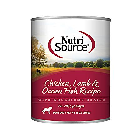 13 oz Chicken, Lamb & Ocean Fish Recipe Wet Dog Food