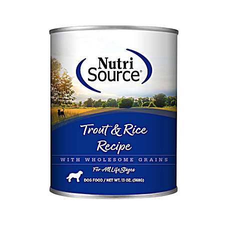 13 oz Trout & Rice Recipe Wet Dog Food