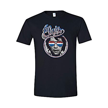 Men's Black American Flag Short Sleeve Shirt