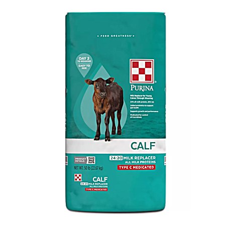 24:20 All Milk Medicated Calf Milk Replacer 50 lbs