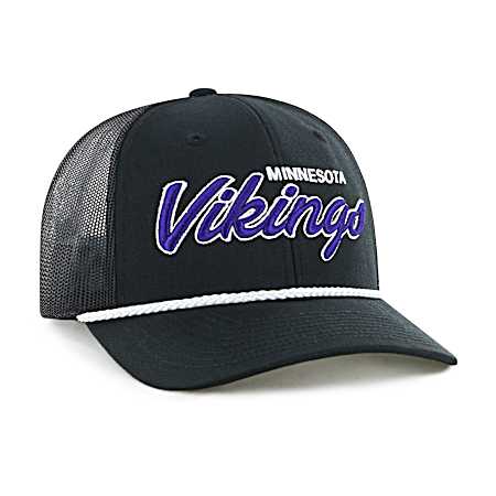 Adult Minnesota Vikings Purple Mass Scrawl Strap Cap