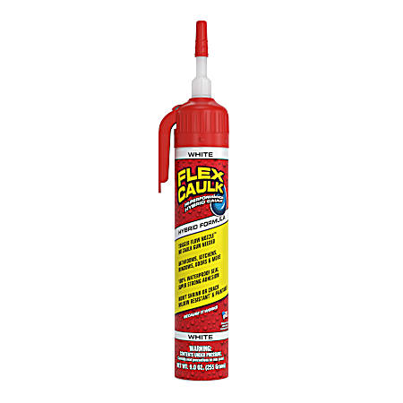 9 oz White Hi-Performance Hybrid Caulk