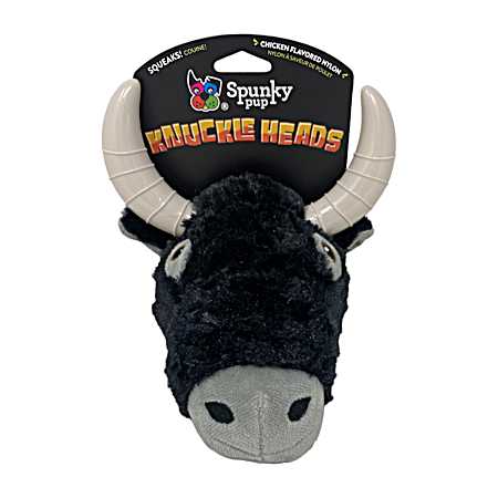Knuckleheads Bull 2-in-1 Chew & Plush Dog Toy