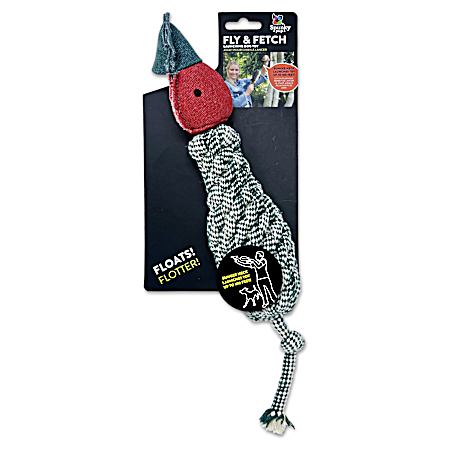 Fly & Fetch Launching Plush Dog Toy - Rope Duck