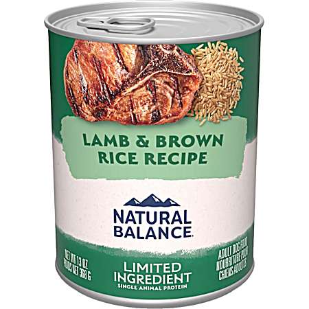 L.I.D. Limited Ingredient Diets Lamb & Brown Rice Wet Dog Food