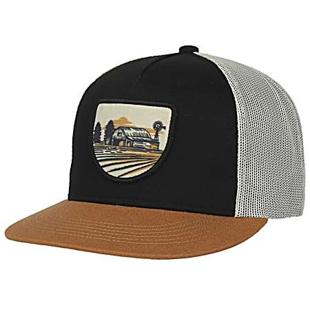 Men's Black/Bone Generic Farm Patch Mesh Back Cap
