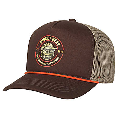Men's Brown/Khaki Smokey Bear Mesh Back Cap