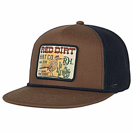 Men's Chestnut/Navy Raging Road Runners Patch Mesh Back Cap