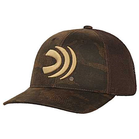 Men's Brown Camo Logo Mesh Back Cap