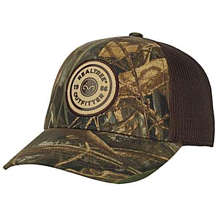 Men's Realtree Max Brown Outfitter Circle Meshback Cap