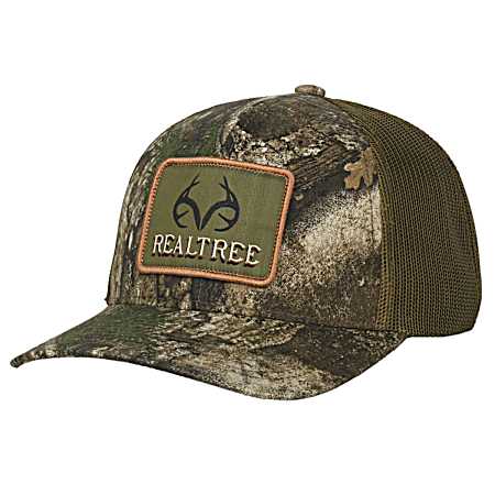Men's Realtree APX/Loden Square Patch Logo Meshback Cap
