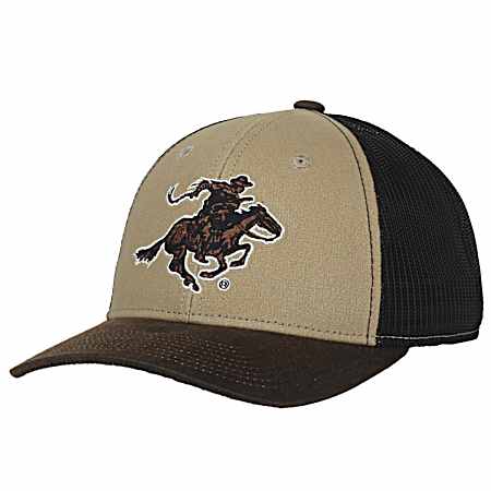 Men's Black/Brown/Khaki Horse & Rider Logo Mesh Back Cap