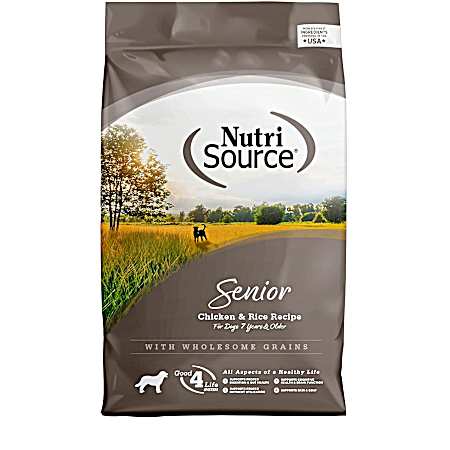 26 lbs Senior Chicken & Rice Dry Dog Food