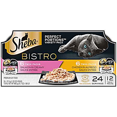 Bistro Chicken in Alfredo Sauce & Salmon in Creamy Sauce Entree Multipack - 12 Ct