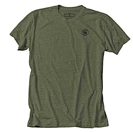 Men's Heather Green Lightning Bolts Short Sleeve Shirt