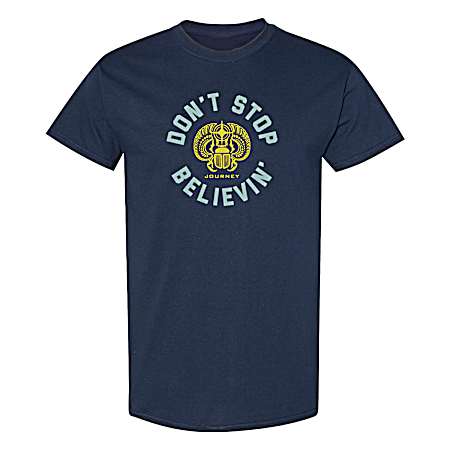 Men's Navy Journey Don't Stop Believin' Short Sleeve Shirt