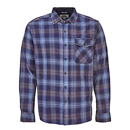 Men's Vintage Button Front Long Sleeve Flannel
