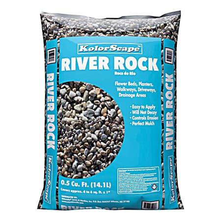 0.5 cu ft Multi-Color River Rock