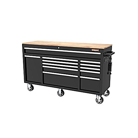 62 in. 12-Drawer Mobile Workbench