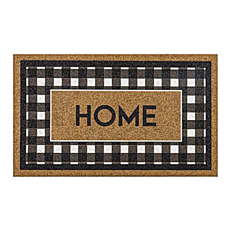 18 in x 30 in Welcome Home Plaid Doormat