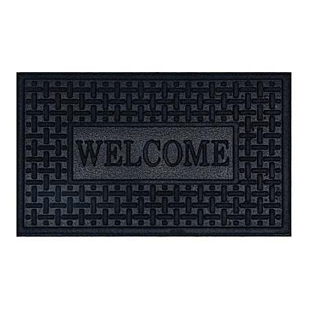 18 in x 30 in Welcome Rattan Weave Doormat