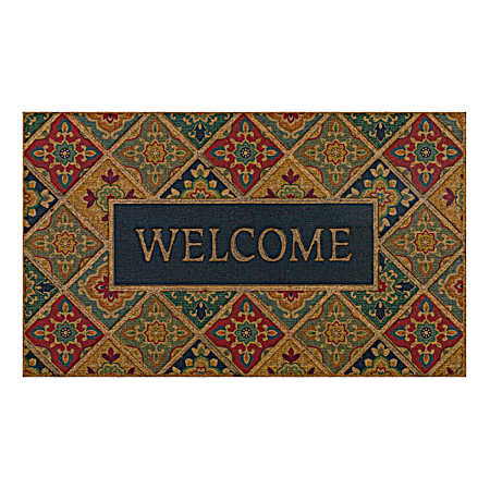 18 in x 30 in Welcome Tiled Garden Doormat
