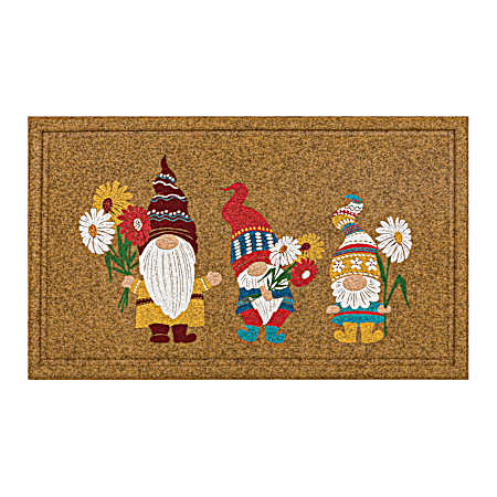 18 in x 30 in Springtime Gnomes Doormat