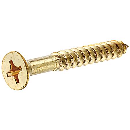 Flat Phillips Solid Brass Wood Screws - 4 pc.