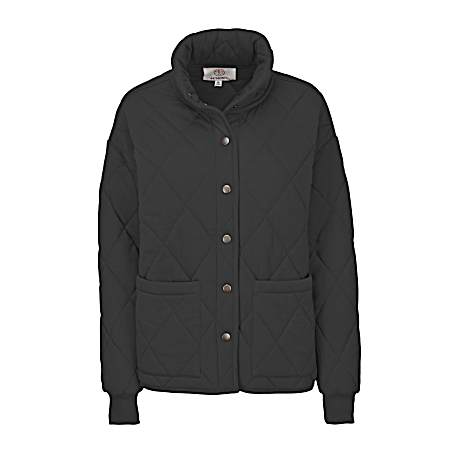 Women's Mockneck Quilted Jacquard Jacket