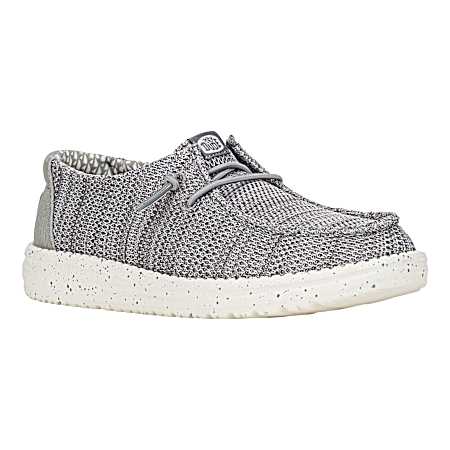 Kids' Wally Stretch Grey Slip-On's
