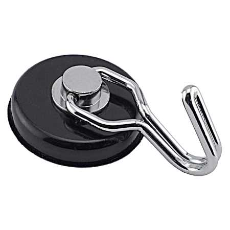 Neodymium Rotating & Swinging Magnetic Hook - Swivels 360 Degrees Swings 180 Degrees 65 lb. Pull