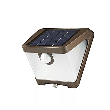 SWL 30-Watt Bronze Motion Activated Outdoor Integrated LED Solar Wedge Light - 500 Lumens