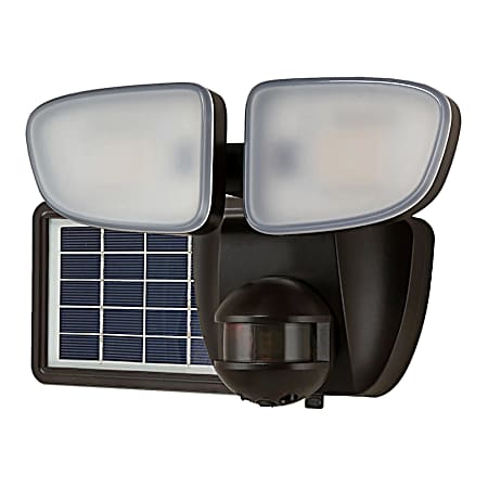 SLFS 180-Degree Bronze Solar Powered Motion Activated Outdoor Integrated LED Flood Light - 700 Lumens