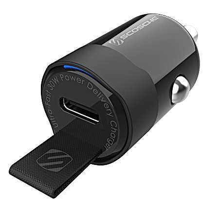 PowerVolt 30W USB-C Power Delivery Mini Car Charger - Black