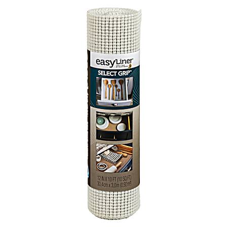 12 in x 10 ft Select Grip Shelf Liner - White