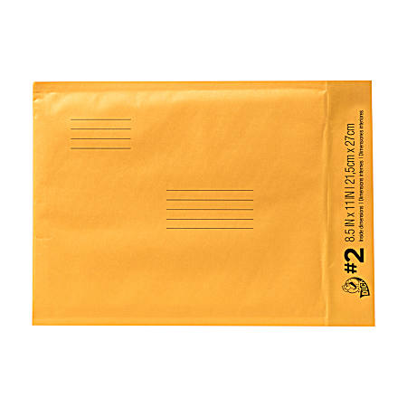 8.5 in X 11 in #2 Manila Kraft Bubble Mailer