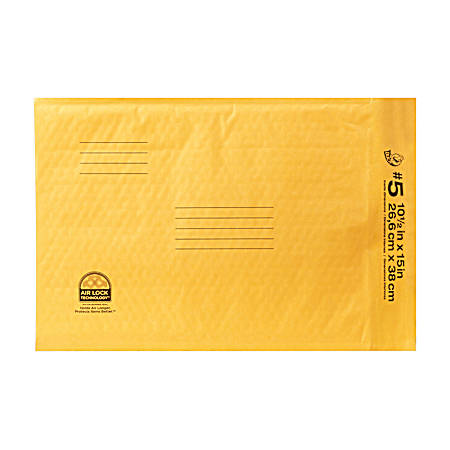 10.5 in X 15 in #5 Manila Kraft Bubble Mailer