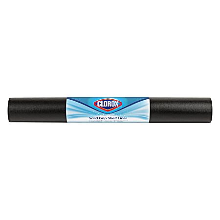 20 in x 6 ft Solid Grip Shelf Liner with Clorox - Black
