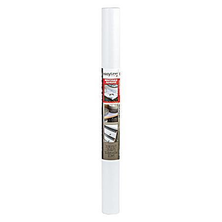 20 in x 15 ft Removable Adhesive Shelf Liner - White