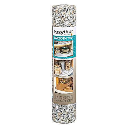 12 in x 10 ft Smooth Top Shelf Liner - Grey Granite