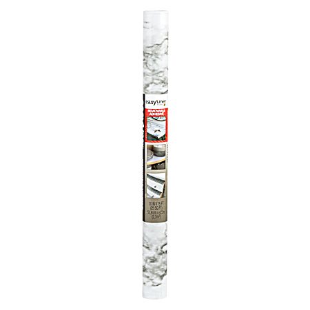 20 in x 15 ft Removable Adhesive Shelf Liner - Gray Marble