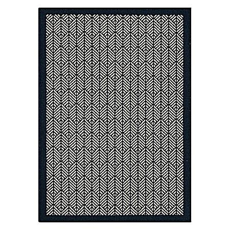Aspen Border 60 in x 84 in Area Rug - Dark Blue/Starch