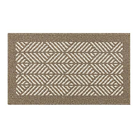 Aspen Border 20 in x 34 in Indoor Rug - Beige/Starch