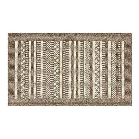 Field Line Border 20 in x 34 in Indoor Rug - Beige/Starch