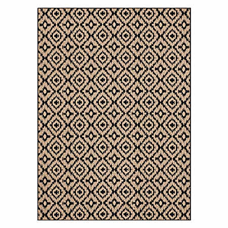 Sanction 60 in x 84 in Area Rug - Near Black/Tan