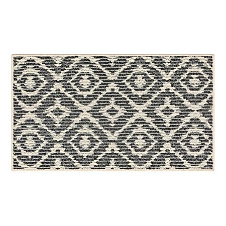 Sanction 20 in x 34 in  Indoor Rug - Starch/Lt Gray/Dk Gray