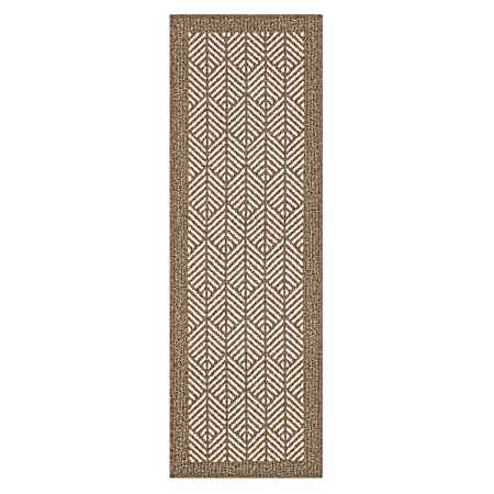 Aspen Border 24 in x 72 in Indoor Rug - Beige/Starch