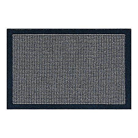 LeMans Border 30 in x 45 in Indoor Rug - Viking Blue/Lt Gray
