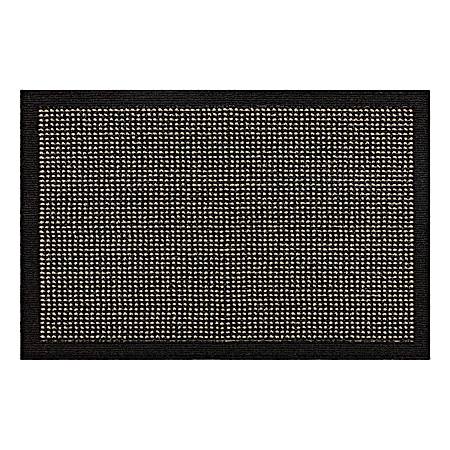 LeMans Border 30 in x 45 in Indoor Rug - Charcoal/ New Black