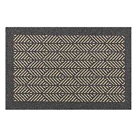 Aspen Border 30 in x 45 in Indoor Rug - Dark Gray/Tan